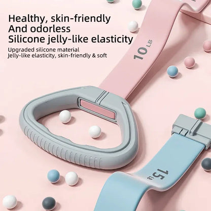 LuxeSculpt™ Elite Figure 8 Resistance Band System: Multi-Level Silicone Set for Yoga, Stretching & Back Fitness