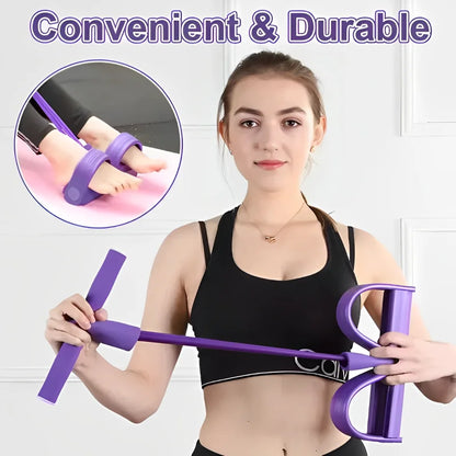 Pedal Resistance Band™ 4-Tube Tension Rope for Home Fitness