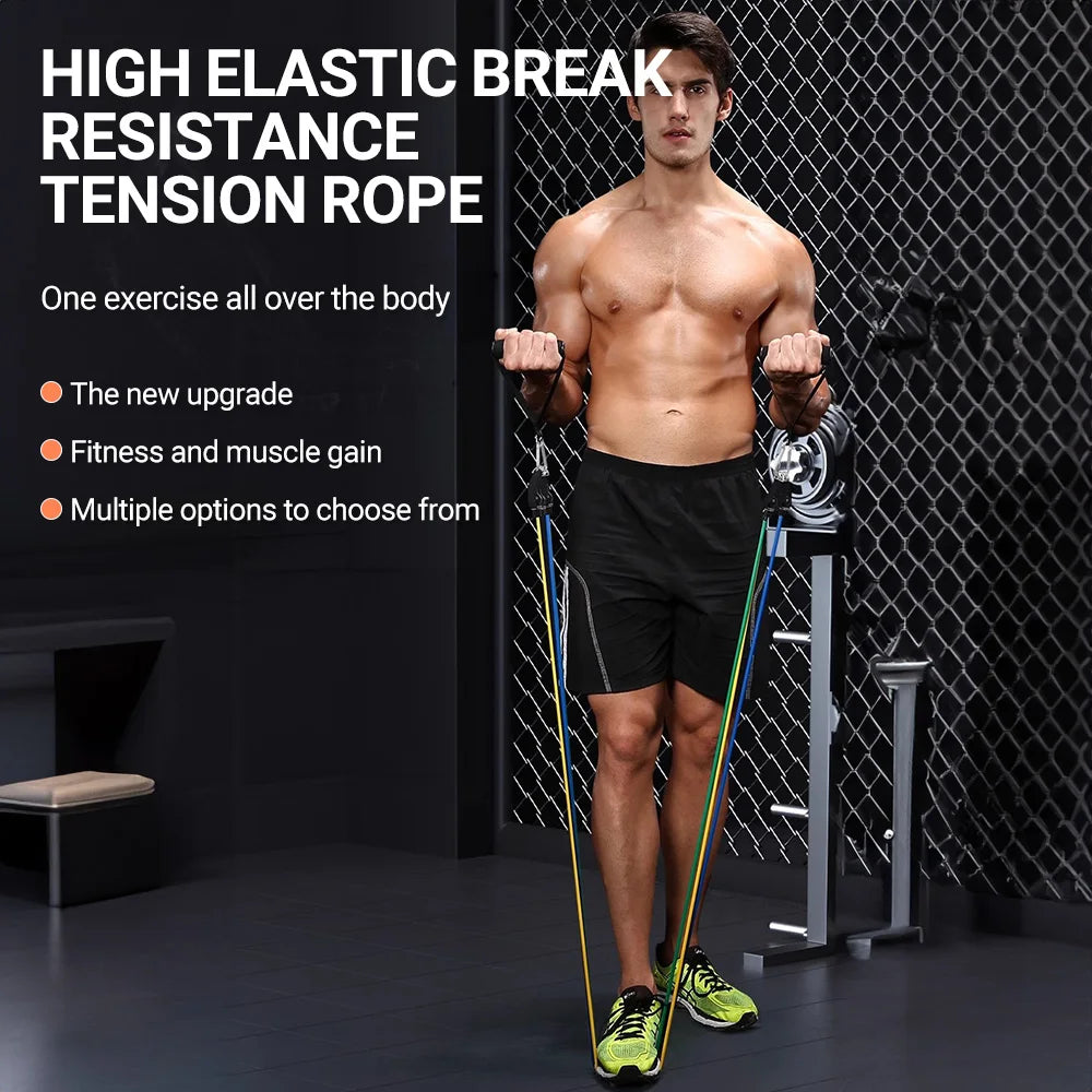 Resistance Bands Set™ 10–14pcs for Workout & Muscle Training