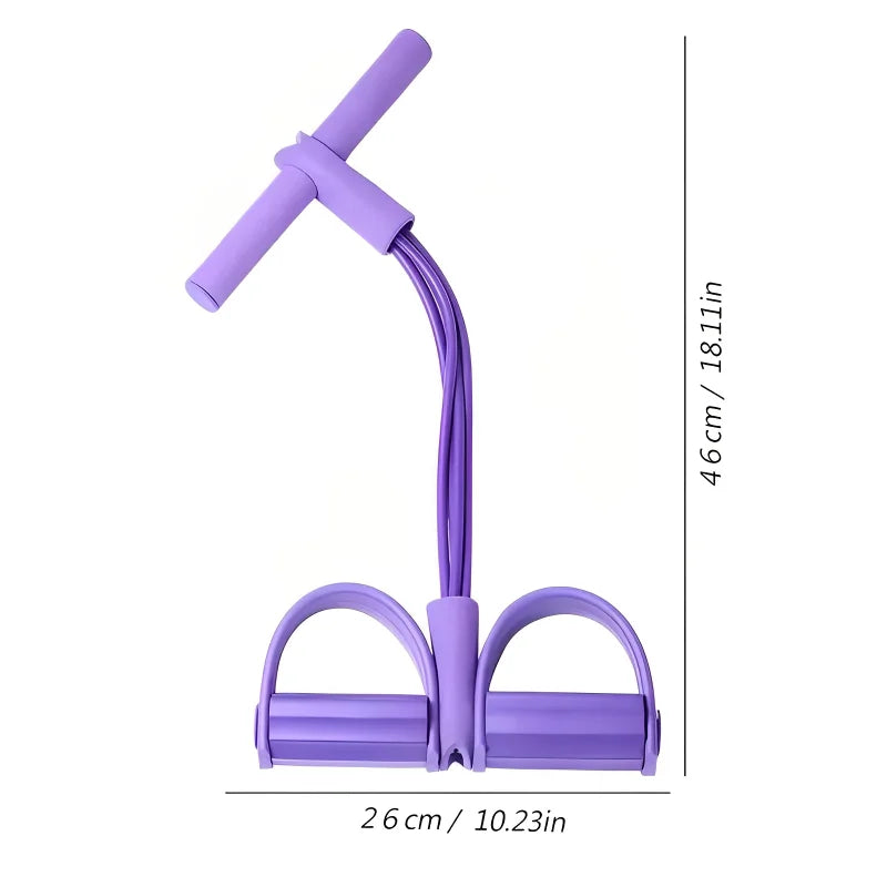 Pedal Resistance Band™ 4-Tube Tension Rope for Home Fitness