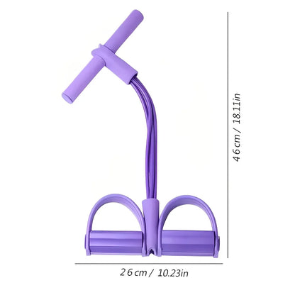 Pedal Resistance Band™ 4-Tube Tension Rope for Home Fitness