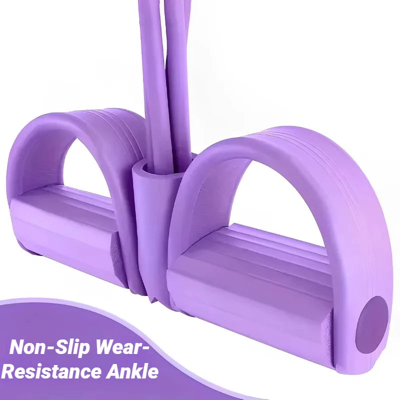 Pedal Resistance Band™ 4-Tube Tension Rope for Home Fitness