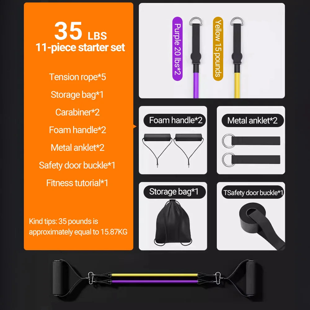 Resistance Bands Set™ 10–14pcs for Workout & Muscle Training
