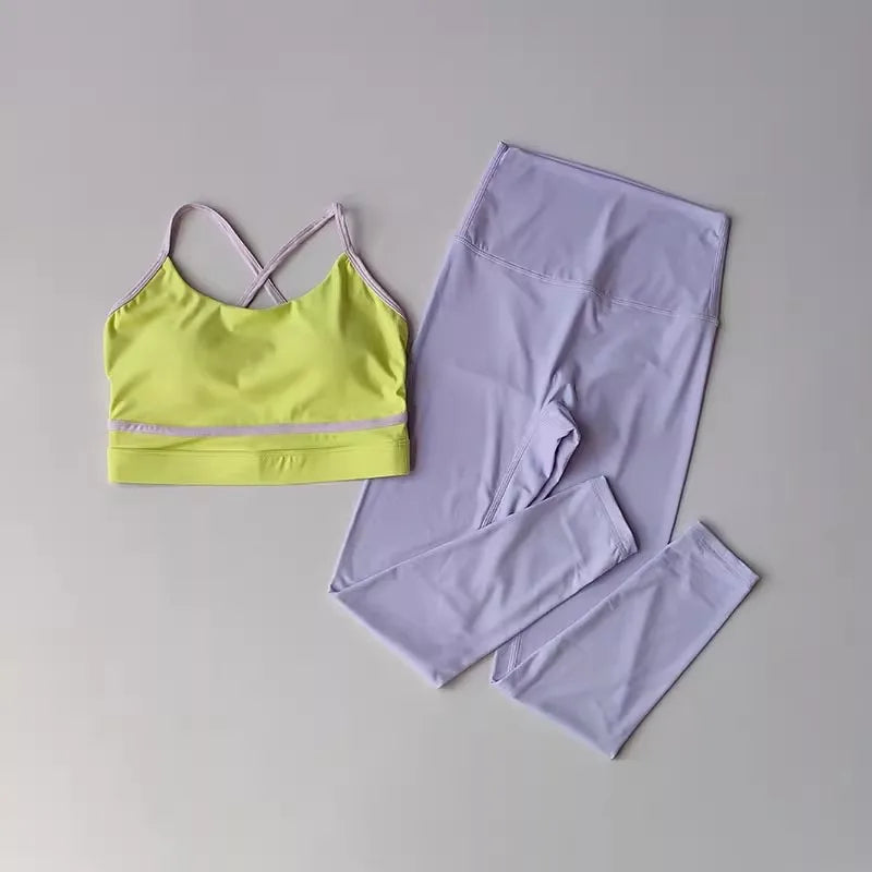 High Waist Yoga Leggings & Bra Set™