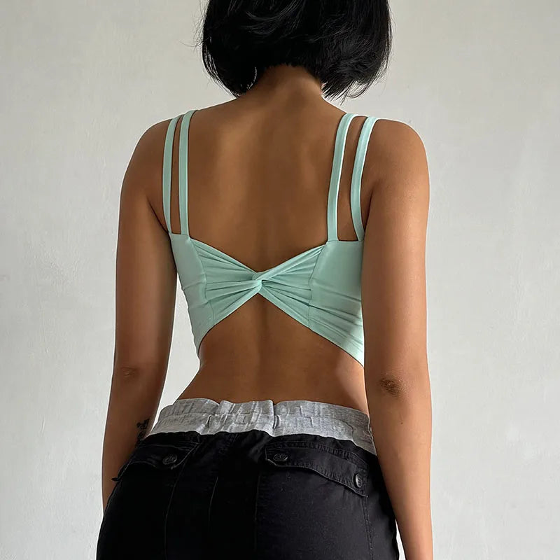 Back Knot Push Up Sports Bra™