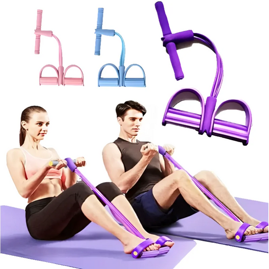 Pedal Resistance Band™ 4-Tube Tension Rope for Home Fitness