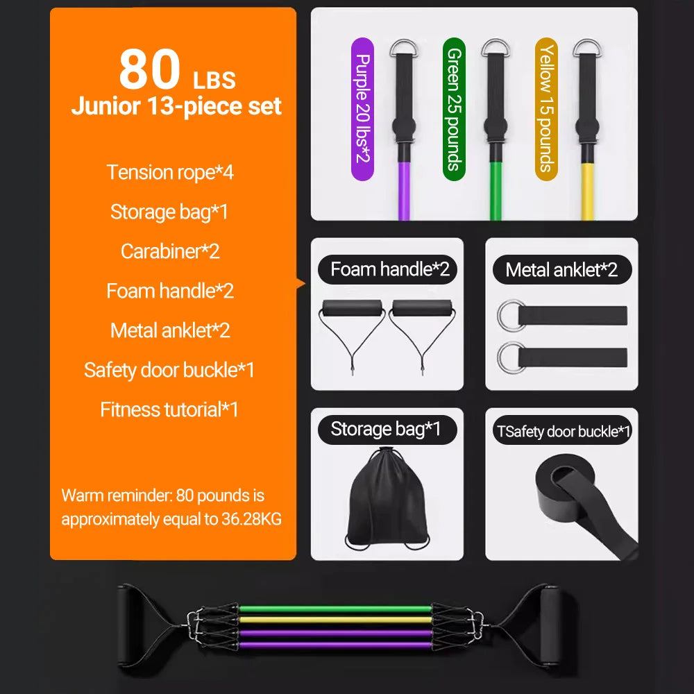 Resistance Bands Set™ 10–14pcs for Workout & Muscle Training