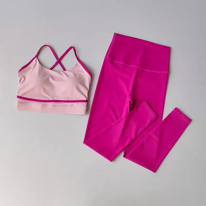 High Waist Yoga Leggings & Bra Set™