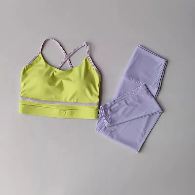 High Waist Yoga Leggings & Bra Set™