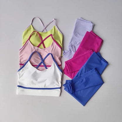 High Waist Yoga Leggings & Bra Set™