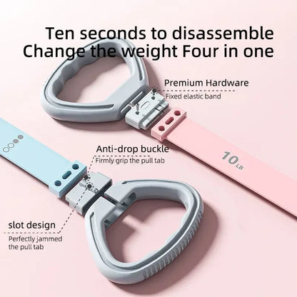 LuxeSculpt™ Elite Figure 8 Resistance Band System: Multi-Level Silicone Set for Yoga, Stretching & Back Fitness